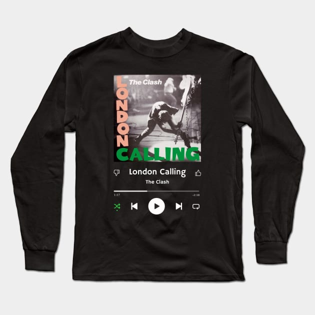 Stereo Music Player - London Calling Long Sleeve T-Shirt by Stereo Music